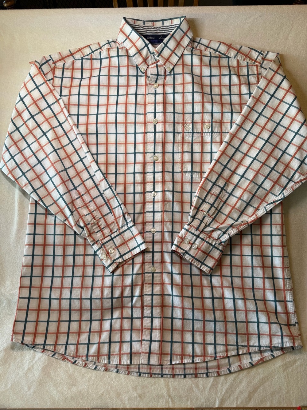 George Strait Wrangler Cowboy Men’s Plaid Button Down Western Shirt Long Sleeve